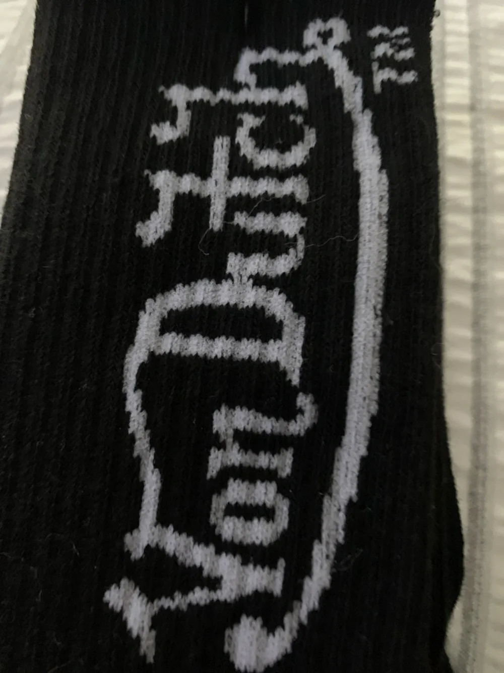 🆕- Von Dutch Black and White Crew Socks with Logo Script